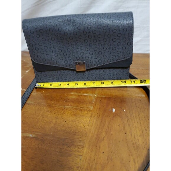 Guess Logo Sling Gray And Black Crossbody Bag Purse‎ With Adjustable Strap - Picture 5 of 6